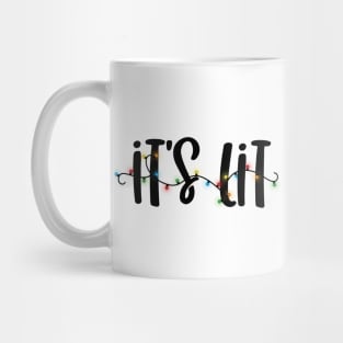 It's Lit Christmas Holiday Lights Mug